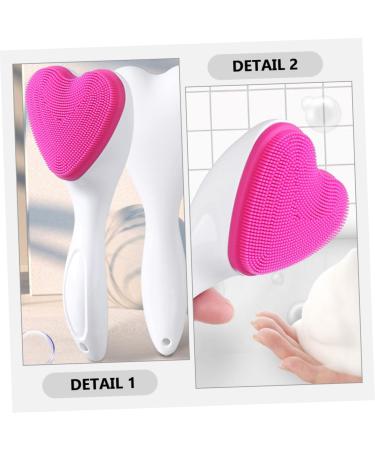 FOMIYES Heart-Shaped Silicone Facial Cleansing Brush Manual Face Scrubber & Basting Brush for Deep Cleaning | International Shipping Available - Buy Online on GoSupps.com