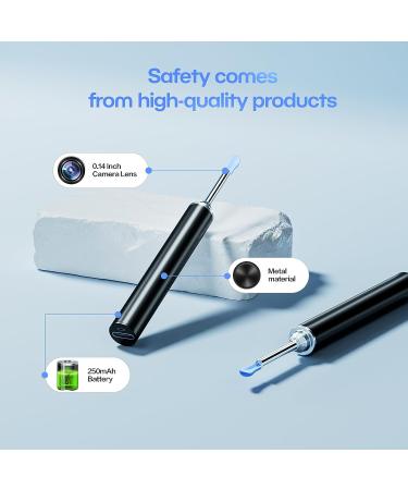 Aeasycozy Ear Wax Removal Kit with 3 Million Pixel 1296P HD Camera - Wireless Ear Cleaner with 6 LED Light & 4 Ear Sleeve Set - Buy Online on GoSupps.com