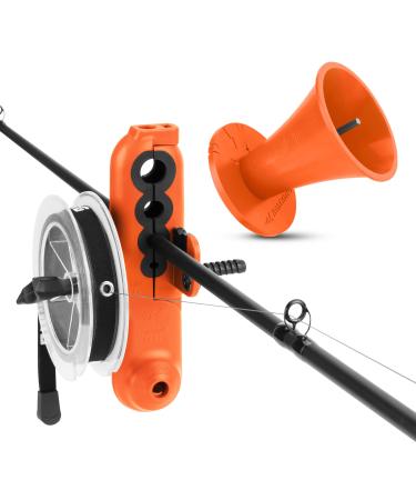 KastKing KutR Fishing Line Spooler & Line Gobbler - Patented Fishing Accessories, Built-in Line Cutter  Remove Old Fishing Line Quickly - Spool Spinning and Casting Reels, No Line Twist Black/Orange - Buy Online on GoSupps.com