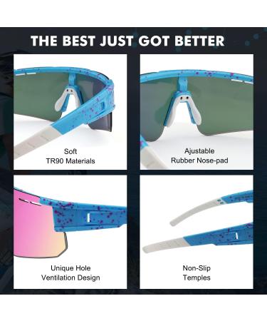 BangLong Polarized UV 400 Cycling Sunglasses with Pink Lens for Men and Women - Buy Online on GoSupps.com