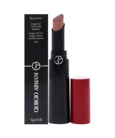 Giorgio Armani Lip Power Longwear Vivid Color Lipstick - 102 Romanza Lipstick Women 0.11 oz