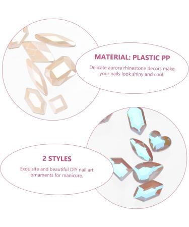 Beatifufu 2 Nail Drill Decoration Nail Sticker Nail Art Nail Flatback Crystal Makeup Gem Manicure Nail Accessories Nails Gems Nail Decals Nail Diamond Rhinestones Bride Plastic Pp 5x5cm Assorted Color - Buy Online on GoSupps.com