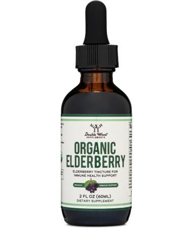 Organic Elderberry Liquid 2 Fl Oz (60 Servings) - Tincture for Immune System Support by Double Wood