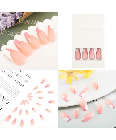 Sethexy French Coffin False Fingernails - 24 Glossy Acrylic Press-On Nail Tips for Women & Girls - Buy Online on GoSupps.com