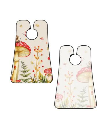 Mushrooms Print Beard Bib Apron - Non-Stick Hair Catcher for Men | Perfect Shaving Gifts - One Size Black - Buy Online on GoSupps.com
