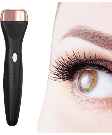 Heated Eyelash Curler USB Rechargeable Safe Eyelash Curler Long Lasting Electric Heated Lash Curler Soft Silicone Pad Heated Eyelash Curler for Quick Natural Curling Black - Buy Online on GoSupps.com