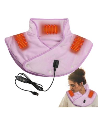 Injuv neck heating pillow-electrical heat scarf neck school wrap |Heated scarf warmer safe fast -heated skin -friendly heating pillow for back cramps ladies and gentlemen