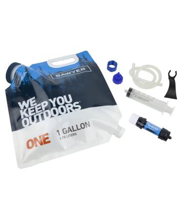 Sawyer Products SP160 One Gallon Gravity Water Filtration System w/Dual-Threaded Mini Filter, Blue/White/Clear - Buy Online on GoSupps.com