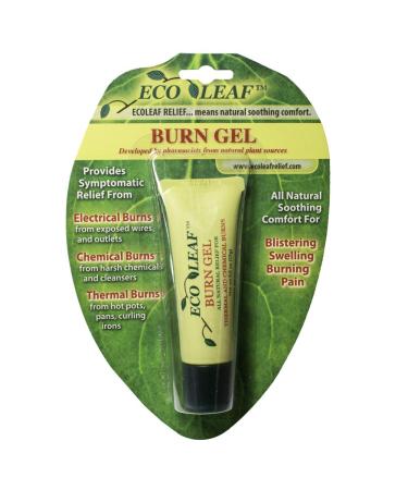 Ecoleaf Natural Burn Liquid Gel | Made in The USA with Organic Plant Extracts & Oils | Symptomatic Relief from Thermal Chemical & Electric Burns | Soothing Comfort for Burning Swelling Blisters