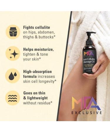 Anti Cellulite Massage Oil for Legs & Thighs Firming & Smoothing Body Oil with Grapeseed Eucalyptus & Citrus Natural Skin Tightening Oil (8 oz) - Buy Online on GoSupps.com