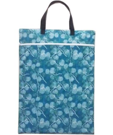 Large Hanging Wet/Dry Cloth Diaper Pail Bag for Reusable Diapers or Laundry (Leaf)