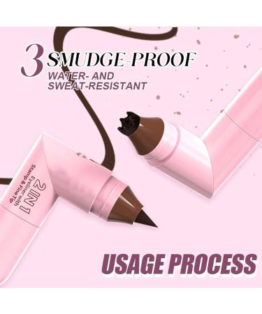 Waterproof Eyeliner - Smudge-proof Face Markers - Double-Ended Smudge-proof Eyeliner - For Parties Date Nights Theater Events and Vacations - Buy Online on GoSupps.com