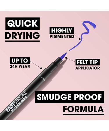Collection Fast Stroke Felt Tip Eyeliner - Long Lasting & Quick Drying 4ml Blue - Buy Online on GoSupps.com