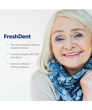 FreshDent Denture Cleaner & Teeth Whitening Spray Set - Fast-Acting, Mint Flavored, Kills Bacteria and Freshens Breath - Buy Online on GoSupps.com