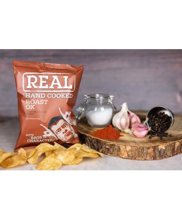 Gharana Swaad ka Khazaana Real Hand Cooked Roast Ox Crisps 35gm (Pack of 24) | Delicious Potato Chips | Hand Cooked Roast | Gluten Free | No Artificial Additives 35.00 g (Pack of 24) - Buy Online on GoSupps.com