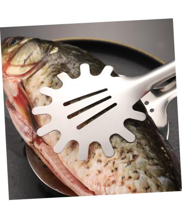 Buy Minkissy 1pc Stainless Steel Grill Tongs for Perfectly Fried Fish - Oil Drain Attachment - International Shipping Available - Buy Online on GoSupps.com