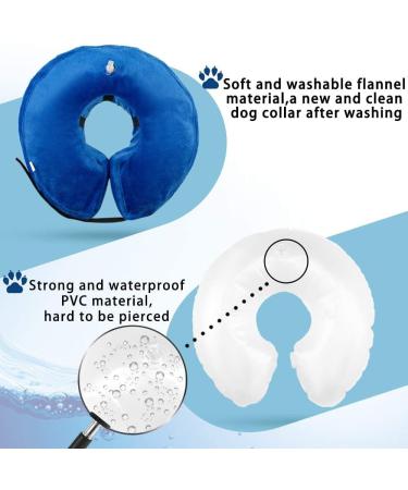 Zukent Inflatable Pet Recovery Collar - Adjustable & Washable Dog Cone for Wound Protection (Large) - Buy Online on GoSupps.com