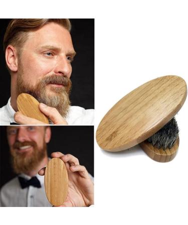 Home Shoes Brushes New Men Boar Hair Bristle Beard Mustache Brushs Military Hard Round Wood Handle Tool Bathroom Tool Brush Brown - Buy Online on GoSupps.com