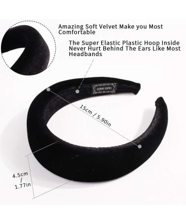 OAOLEER Velvet Padded Headband - Wide Fashion Hair Accessories for Women - Buy Online on GoSupps.com