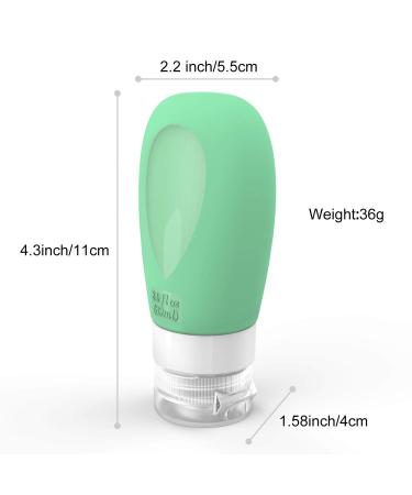 Travel Bottles Set - 8 Waterproof Silicone Bottles & Transparent Cosmetic Bag for Shampoo & Cosmetics (89ml) | International Shipping - Buy Online on GoSupps.com