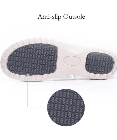 JCJNSL Unisex Extra Wide Diabetic Slippers - Fleece Lined Orthopedic Shoes for Heel Pain and Plantar Fasciitis - Non Slip Memory Foam - Gray Size 43 - Buy Online on GoSupps.com