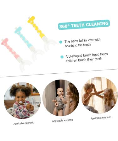 Buy Kombiuda 3-Piece Children's U-Shaped Silicone Toothbrush Set | Heated Eye Pads & Food-Grade Silicone Cleaning Tools for Kids | Safe & Effective Oral Care - Buy Online on GoSupps.com
