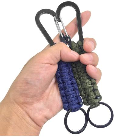 Senhai 5-Piece Paracord Keychain Set with Carabiner | Durable Braided Lanyard Ring Clip for Keys Knives & Flashlights | Perfect for Camping & Hiking | Available in 5 Colors - Buy Online on GoSupps.com