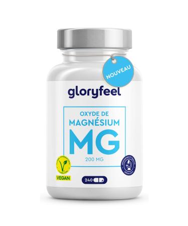 Marine Magnesium Pure Magnesium Oxide Highly Dosed Against Fatigue Supports the Digestive System* 240 Capsules 100% Vegan No Flavors and Additives Laboratory Tested