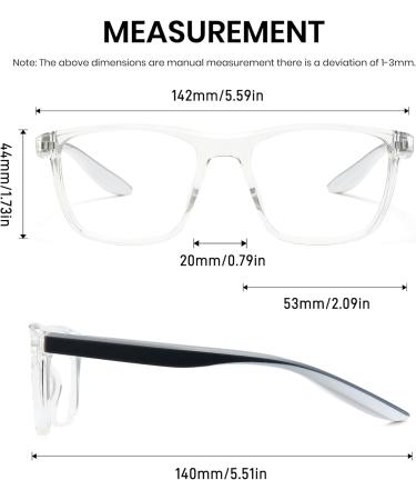 Cyxus Square Blue Light Blocking Glasses | TR90 Frame | Anti Eye Strain UV400 | Stylish Protection for Men & Women - Buy Online on GoSupps.com