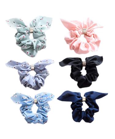 6 Pieces Hair Ties Elastic Hair Bands Hair Ties Ponytail Holder for Girls Women