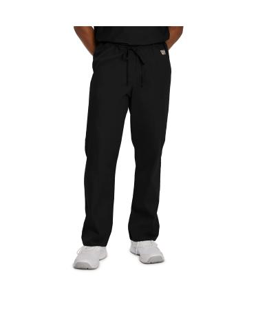 Landau Scrub Zone Unisex Relaxed Fit No-Pocket Scrub Pants LB403 Large Black