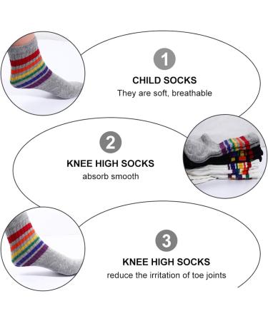 KESYOO 6 Pairs Cotton Knee High Socks for Unisex 1-3 Years, Assorted Color - Calf Length Tube Stockings - Buy Online on GoSupps.com
