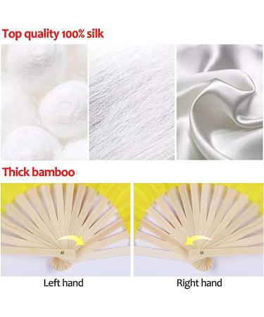 KIKIGOAL Women Real Silk Belly Dance Fan Veil - 180cm x 90cm - Gradual Yellow - Buy Online on GoSupps.com