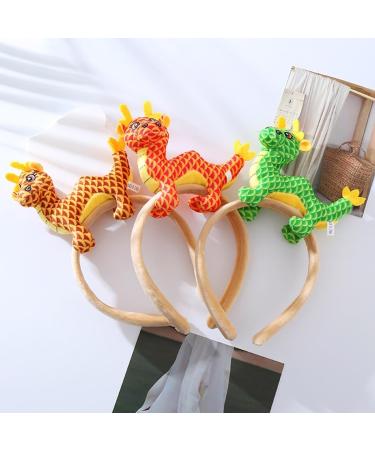 TQUXNGA Cartoon Stuffed Dragon Shape Hairband Photography Hair Holder New Year Party Headband for Girls Women Multiple Color Gold - Buy Online on GoSupps.com