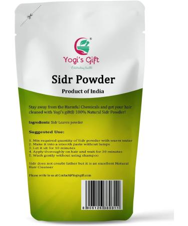 Buy 250g SIDR Powder (Ziziphus Jujuba) - Natural Herbal Hair Cleaner & Conditioner | Rejuvenates Hair Follicles | Soothes Skin | 100% Pure & Natural | Yogi s Gift  - Buy Online on GoSupps.com