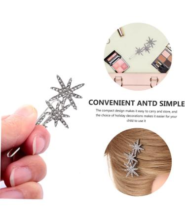 DOITOOL Snowflake Hairpin French Hair Pin Hair Accessory for Women Hair Jewels for Women Crystal Hair Barrette Bling Side Bangs Bridal Hair Pins Alloy Women's Christmas Clip - Buy Online on GoSupps.com