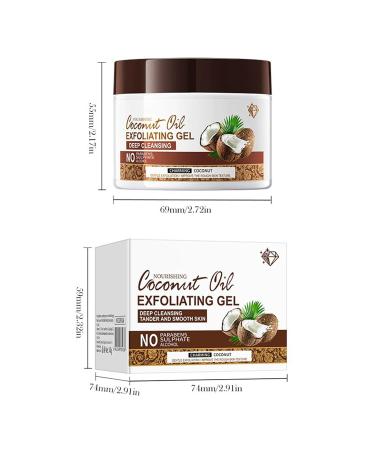 Coconut Oil Exfoliating Gel Moisturizer Face Body Scrub Gel Natural Exfoliator with Deep Cleansing Unclogs Pores Improves Texture Enhances Radiance Nourishes Dry Skin Removes Dead Cells 4.94 oz - Buy Online on GoSupps.com