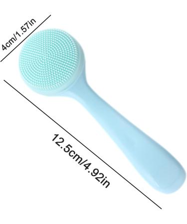 Silicone Manual Facial Cleansing Brush Skin Friendly Waterproof Face Cleaning Scrubber Exfoliator Cleanser Skin Friendly Face Scrubber for Blackheeads Whiteheads Makeup Residues Removal Blue - Buy Online on GoSupps.com