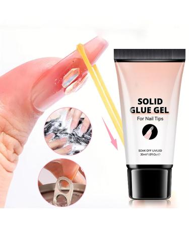 Strong Nail Glue Gel - Soft Nail Gel with Hard Resistant Gel - 30ml Sculpting Gel Non-Stick Strong Adhesion for Women - Buy Online on GoSupps.com