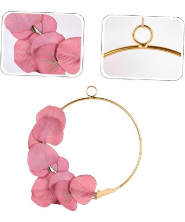 Cabilock Wrought Iron Gate Hanging Wreath Emblems Simulation Garland Hanging Garland Wall Decoration Door Rosy 20x20cm - Buy Online on GoSupps.com