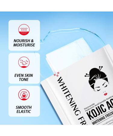 Kojic Acid Face Masks Face Masks Skincare with Kojic Acid Hyaluronic Acid Nicotinamide Brightening Firming Anti Aging Sheet Mask Evens Tone Moisturize Soothe Gift Set for Women - Buy Online on GoSupps.com