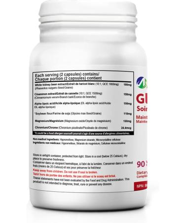ALLBE Glycemia Care Capsules 180mg White Kidney Bean Extract with 150mg Cinnamon & 150mg Alpha Lipoic Acid Per Serving Pack of 90 Blood Sugar Support Supplements Serving Size: 2 Capsules 90 count (Pack of 1) - Buy Online on GoSupps.com