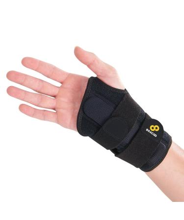 Bracoo Wrist Brace Reversible Hand Splint for Carpal Tunnel Wrist Pain & Sport Injury- Adjustable Customized Fit & Comfortable Padded Lining Guardian (WB30) 1 Count