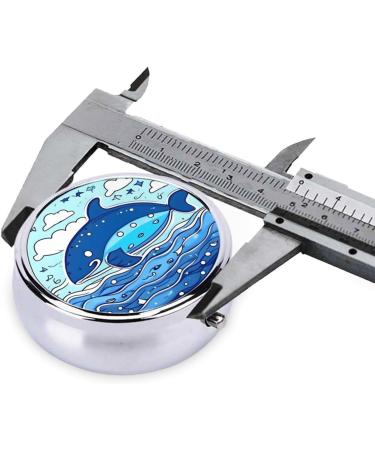 Small Whale Swimminground Pill Box - Portable 3 Compartment Organizer for Travel & Medication Management - Buy Online on GoSupps.com