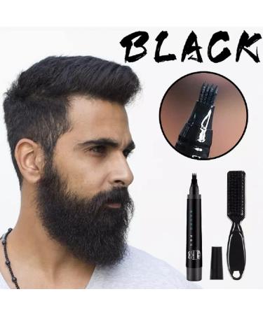Beard Pen BoGoo Beard Pencil Filler Kit for Men - Long Lasting Natural Finish/Water and Sweat Proof - Black - Buy Online on GoSupps.com