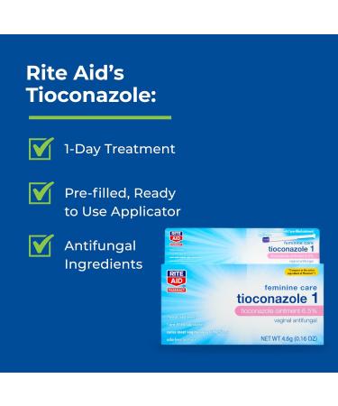 Rite Aid Tioconazole 1 Ointment 1 Day Treatment - 0.16 oz | Vaginal Antifungal Care - Buy Online on GoSupps.com