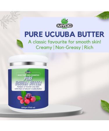 Ucuuba Butter | Kosmetische Qualit t | Reich an Myristins ure f r Hautpflege Balsame Seifen und Haarmasken | Ideal f r DIY-Sch nheitsformulierungen 500 g / 17 63 oz - Buy Online on GoSupps.com