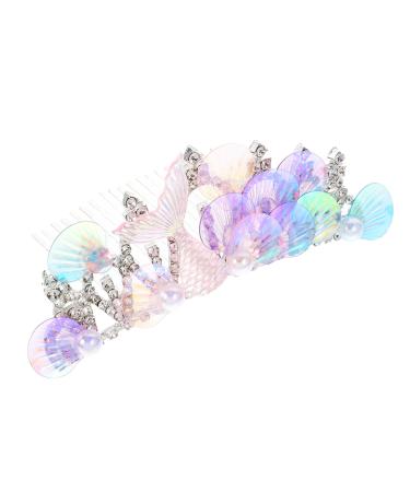 FRCOLOR Rhinestone Tuck Comb Women Crown Hairpiece Headdresses for Women Headpieces for Girls Hair Barrettes Hair Volume Clip Hair Claw Clips Hairclips Flower Girl Metal Hair Comb Women's