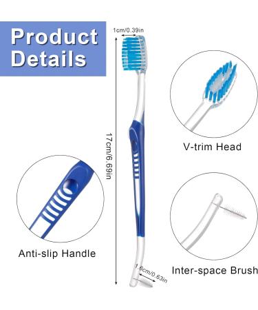 6 Pcs Double Ended Orthodontic Toothbrushes for Braces - Teen & Adult Manual Toothbrushes - Buy Online on GoSupps.com