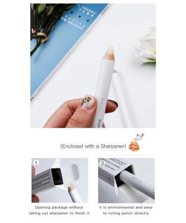Colorless Waterproof Eyebrow Fixing Pencil with Sharpener - Long Lasting Clear Wax Brow Styling for Makeup - Buy Online on GoSupps.com